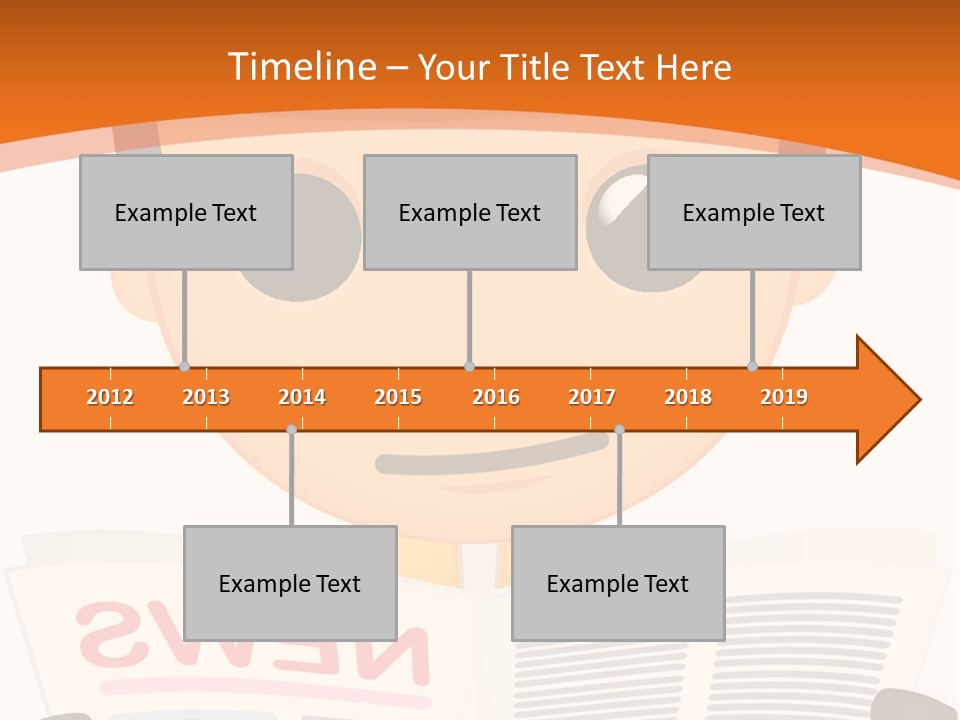 A Man In A Hard Hat Reading A Newspaper PowerPoint Template
