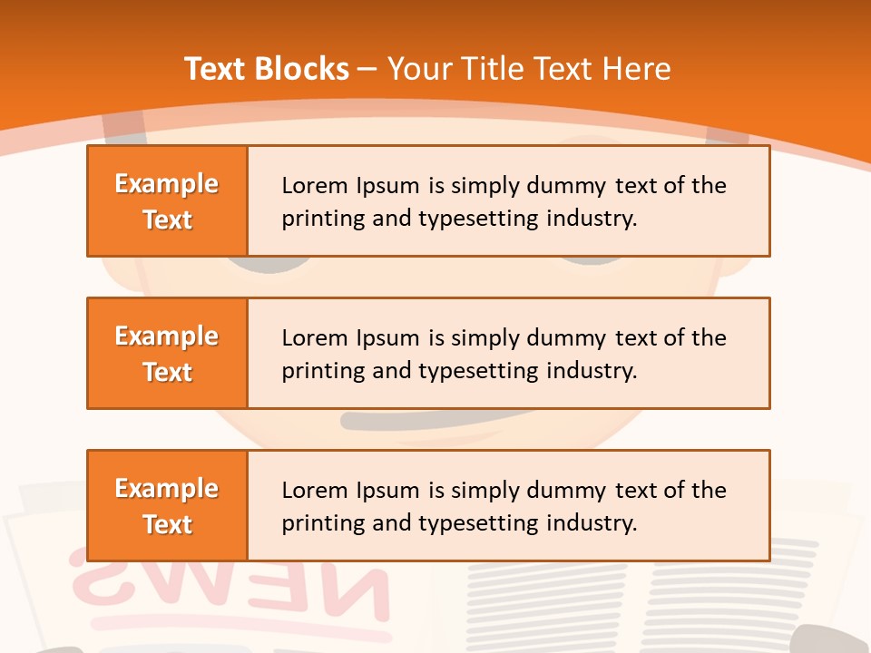 A Man In A Hard Hat Reading A Newspaper PowerPoint Template