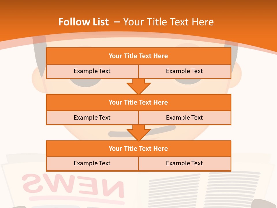 A Man In A Hard Hat Reading A Newspaper PowerPoint Template