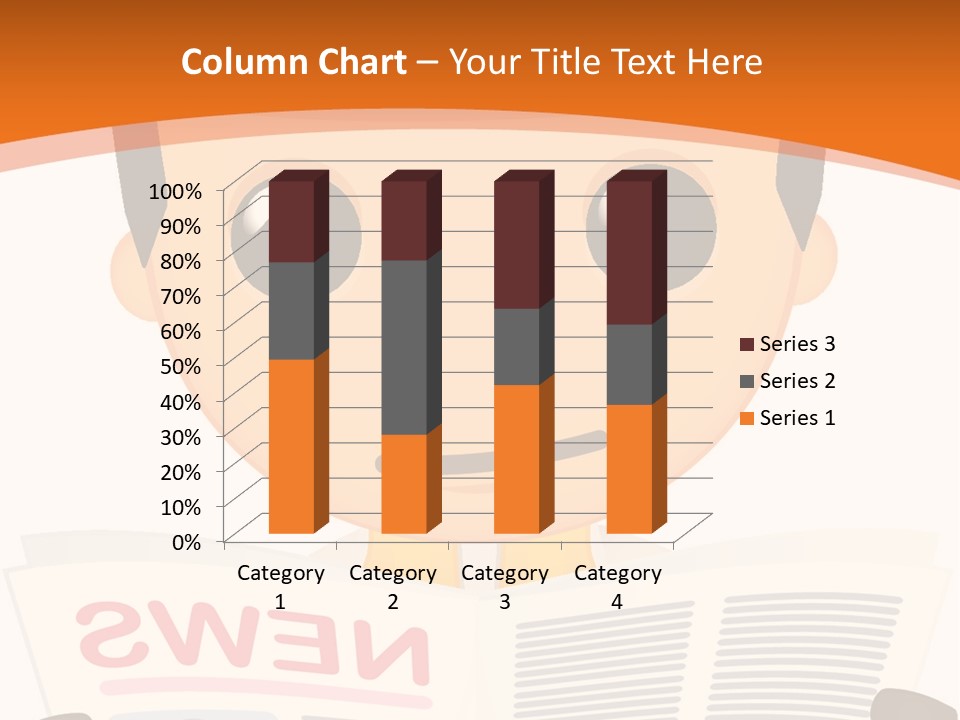 A Man In A Hard Hat Reading A Newspaper PowerPoint Template