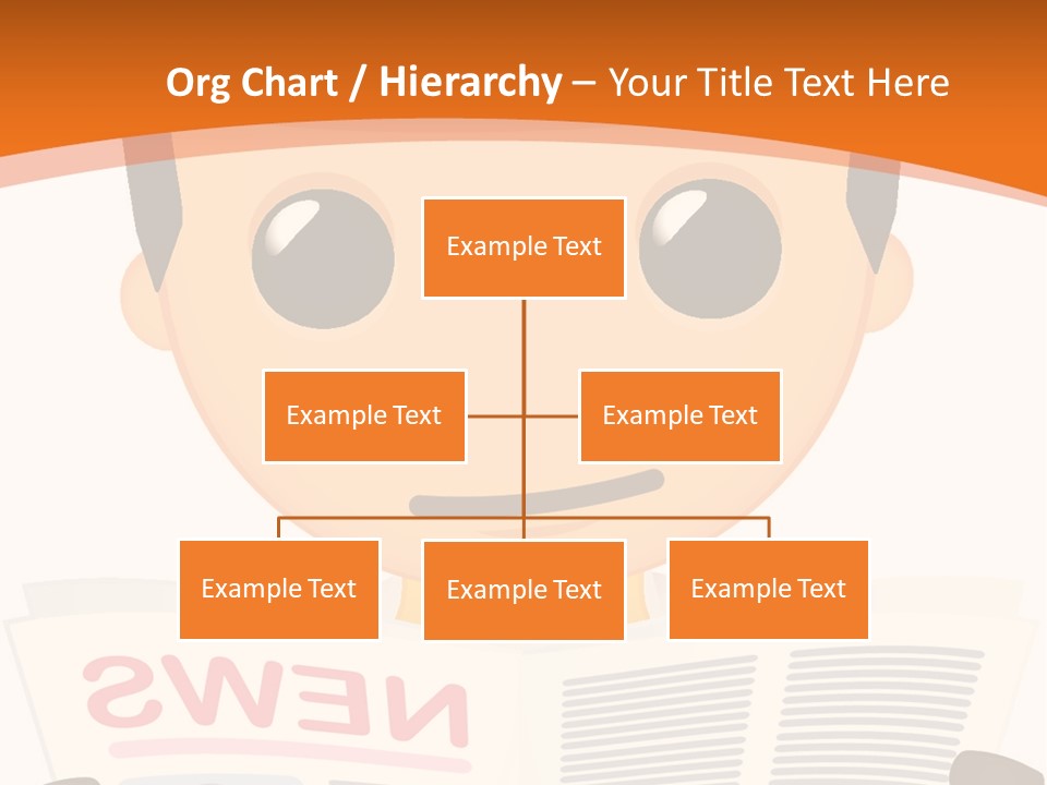 A Man In A Hard Hat Reading A Newspaper PowerPoint Template