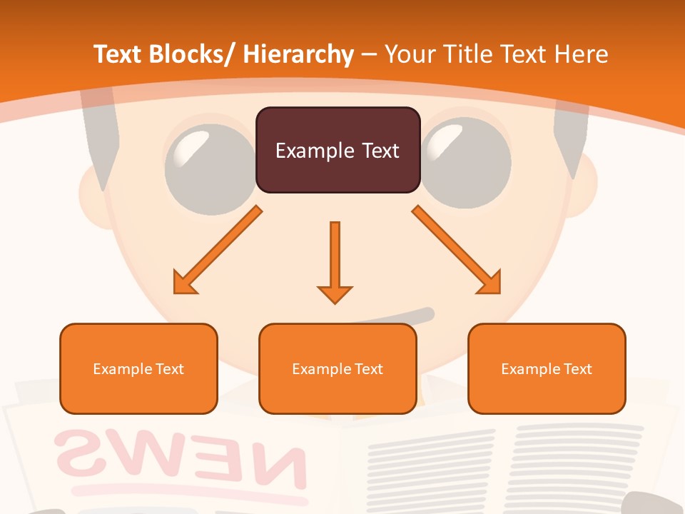 A Man In A Hard Hat Reading A Newspaper PowerPoint Template