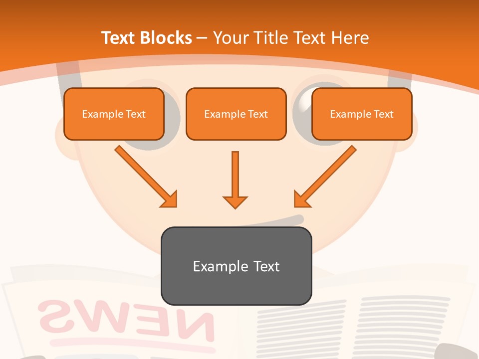 A Man In A Hard Hat Reading A Newspaper PowerPoint Template