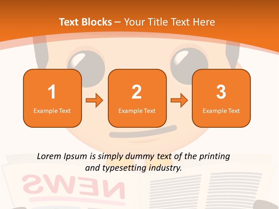 A Man In A Hard Hat Reading A Newspaper PowerPoint Template