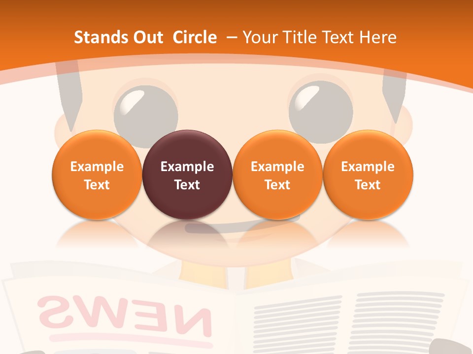 A Man In A Hard Hat Reading A Newspaper PowerPoint Template