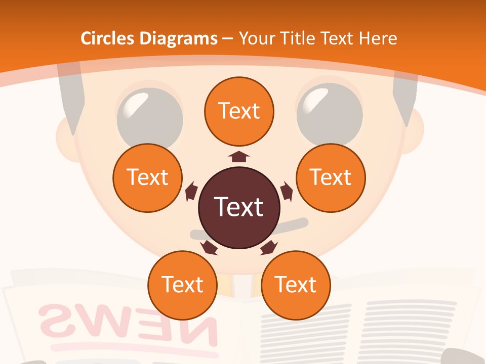 A Man In A Hard Hat Reading A Newspaper PowerPoint Template