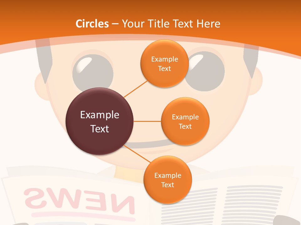 A Man In A Hard Hat Reading A Newspaper PowerPoint Template
