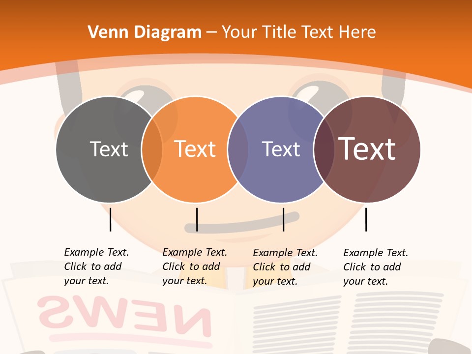 A Man In A Hard Hat Reading A Newspaper PowerPoint Template