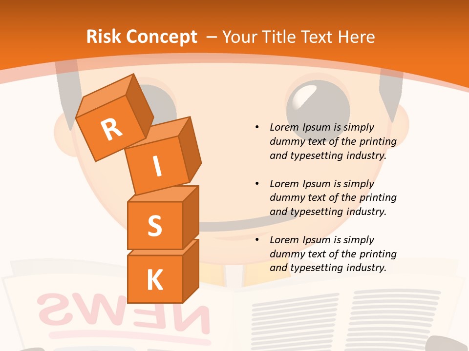 A Man In A Hard Hat Reading A Newspaper PowerPoint Template