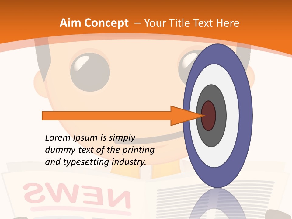 A Man In A Hard Hat Reading A Newspaper PowerPoint Template