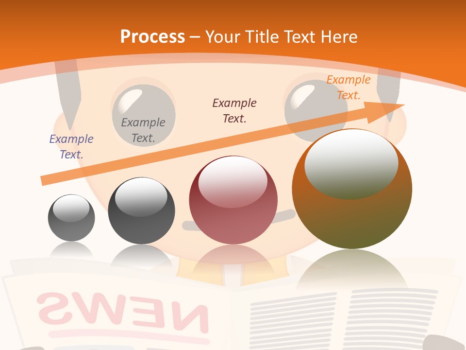 A Man In A Hard Hat Reading A Newspaper PowerPoint Template