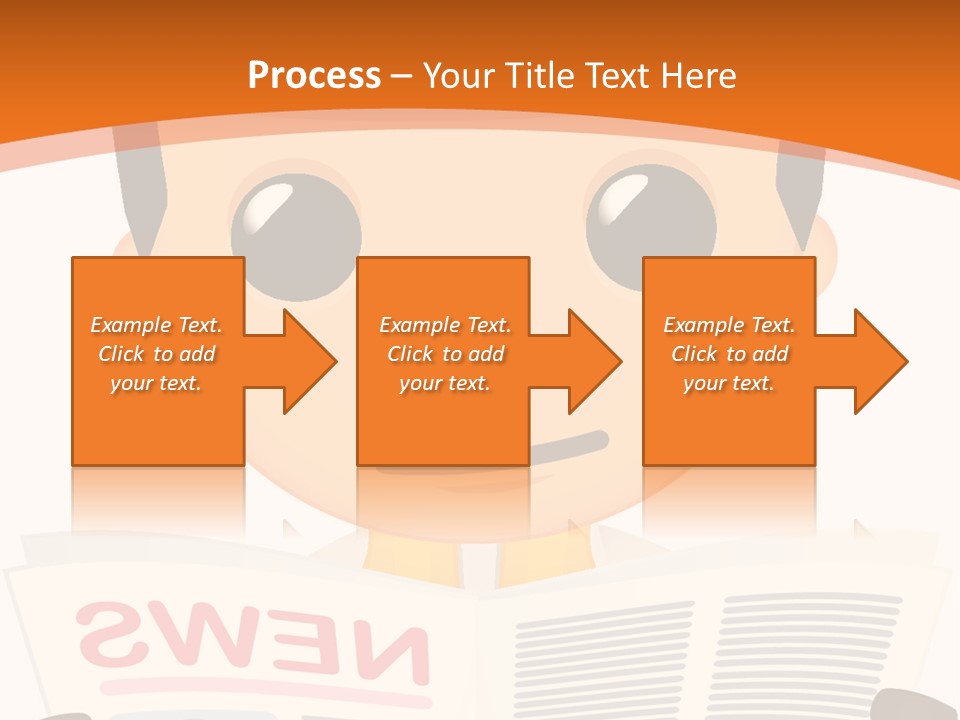 A Man In A Hard Hat Reading A Newspaper PowerPoint Template