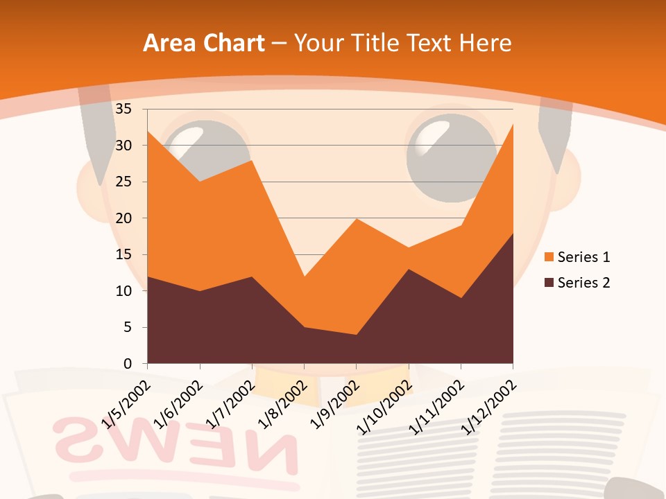 A Man In A Hard Hat Reading A Newspaper PowerPoint Template