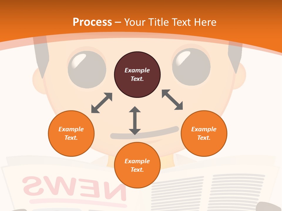 A Man In A Hard Hat Reading A Newspaper PowerPoint Template