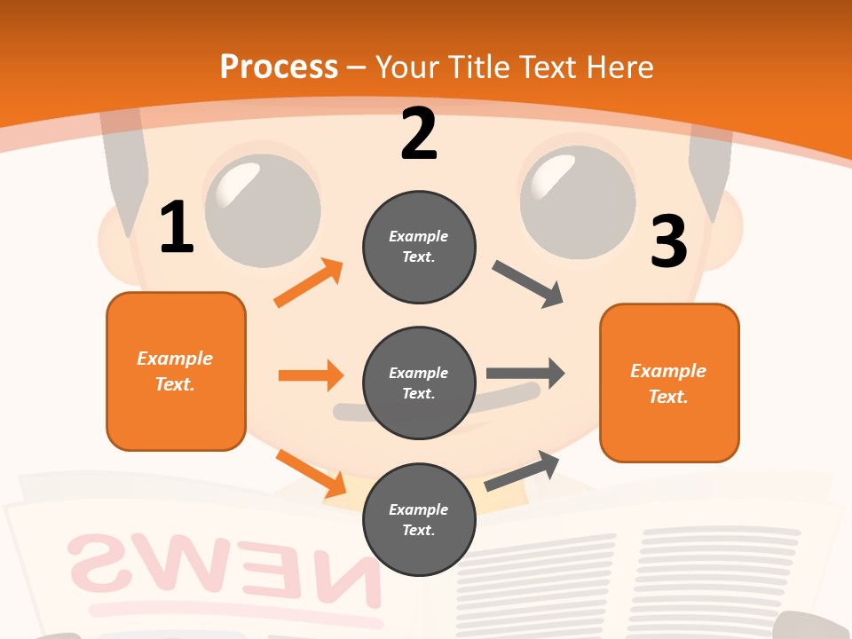 A Man In A Hard Hat Reading A Newspaper PowerPoint Template