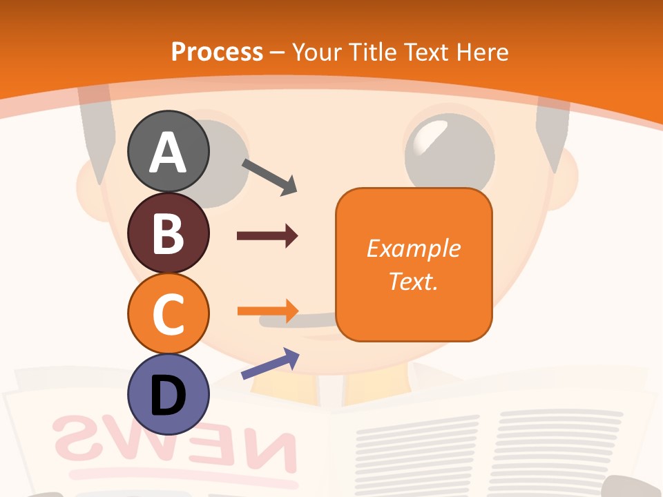 A Man In A Hard Hat Reading A Newspaper PowerPoint Template