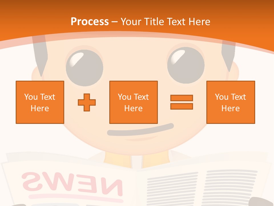 A Man In A Hard Hat Reading A Newspaper PowerPoint Template