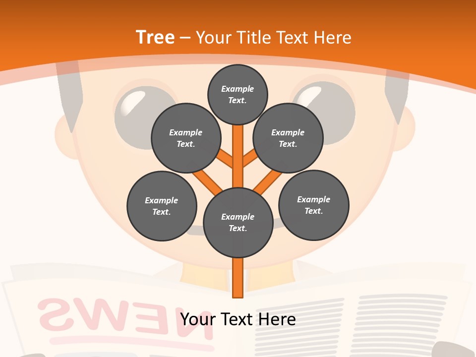 A Man In A Hard Hat Reading A Newspaper PowerPoint Template