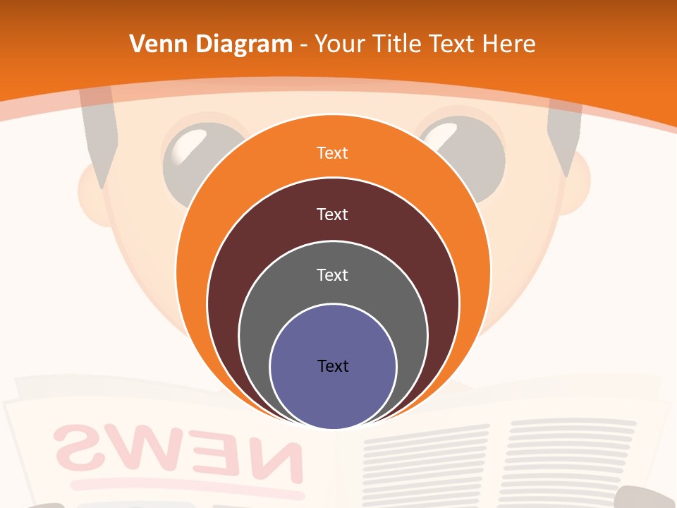 A Man In A Hard Hat Reading A Newspaper PowerPoint Template