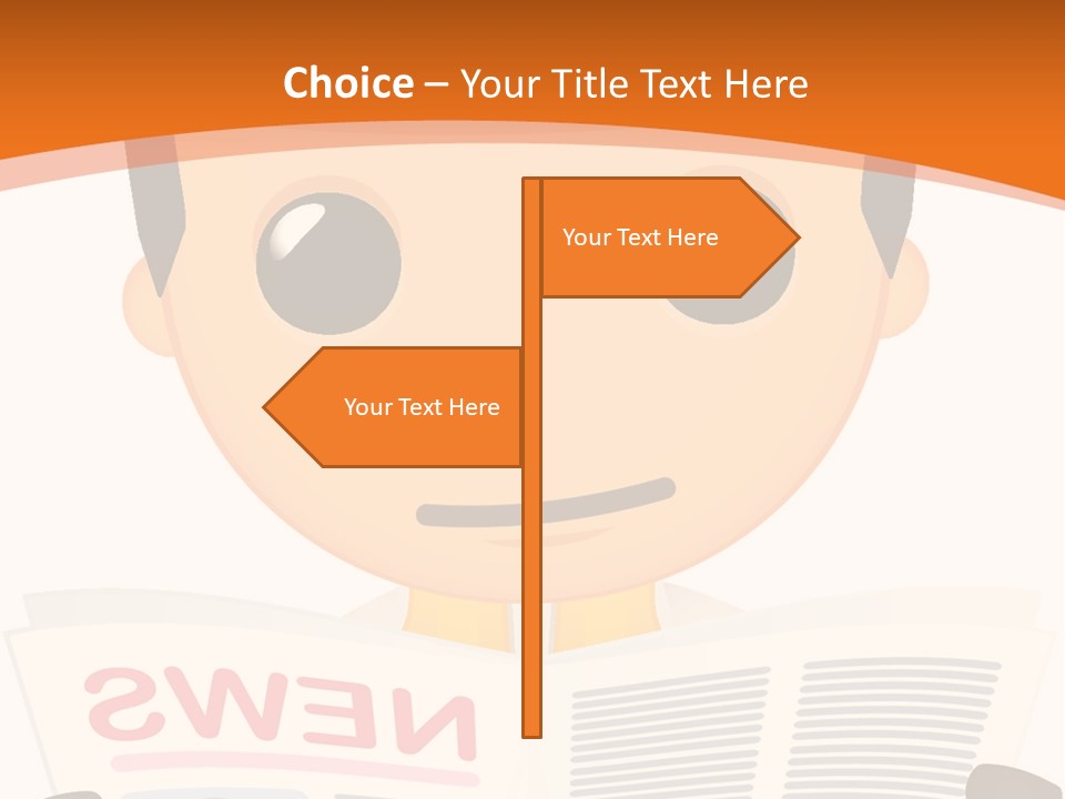 A Man In A Hard Hat Reading A Newspaper PowerPoint Template
