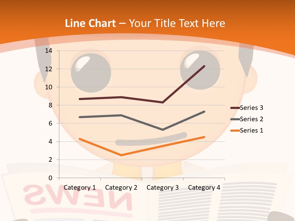 A Man In A Hard Hat Reading A Newspaper PowerPoint Template