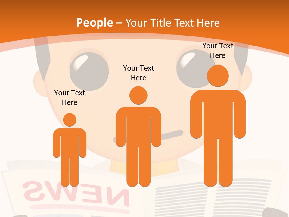 A Man In A Hard Hat Reading A Newspaper PowerPoint Template