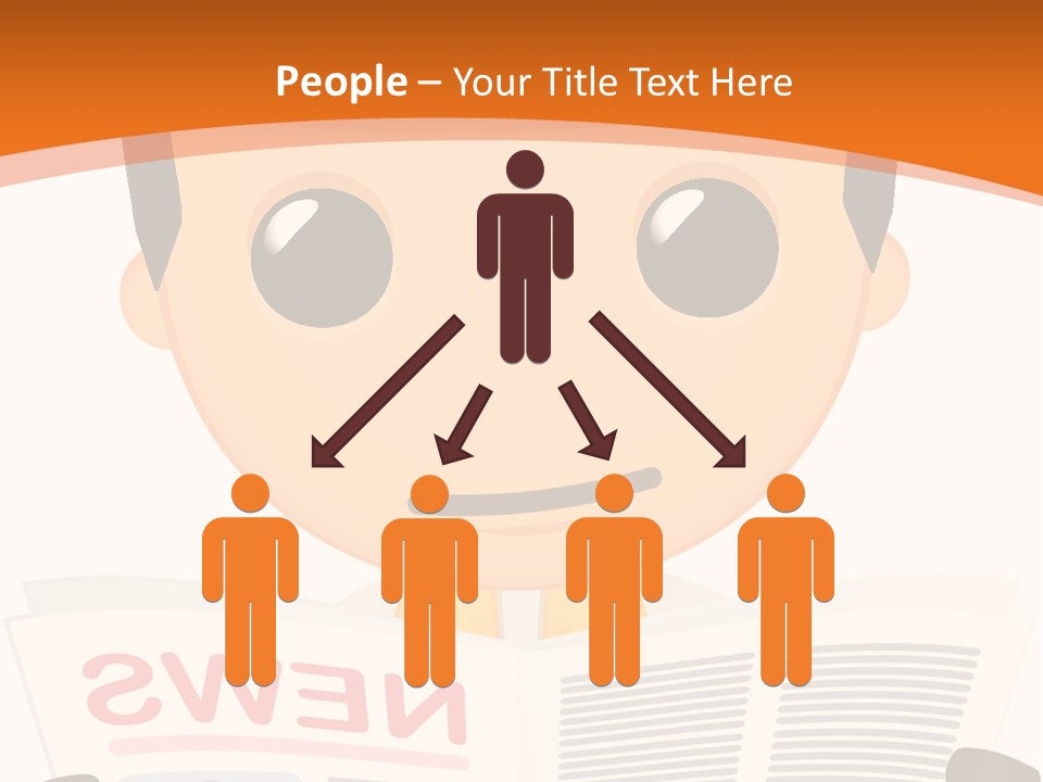 A Man In A Hard Hat Reading A Newspaper PowerPoint Template