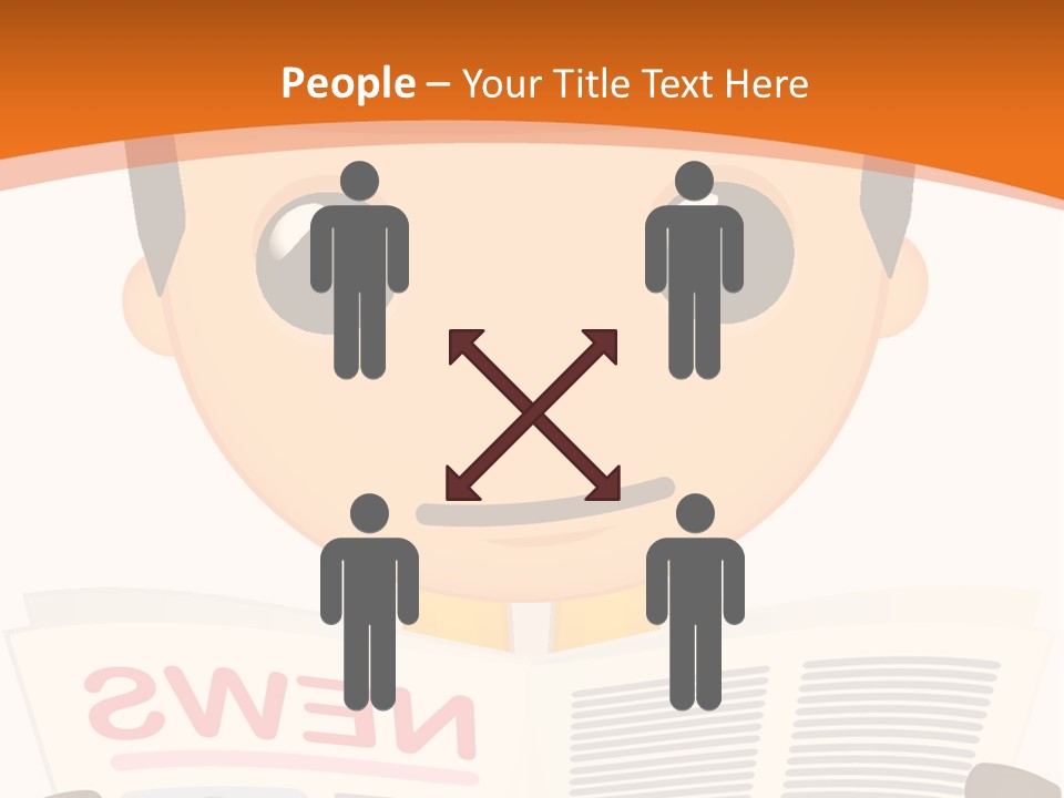 A Man In A Hard Hat Reading A Newspaper PowerPoint Template