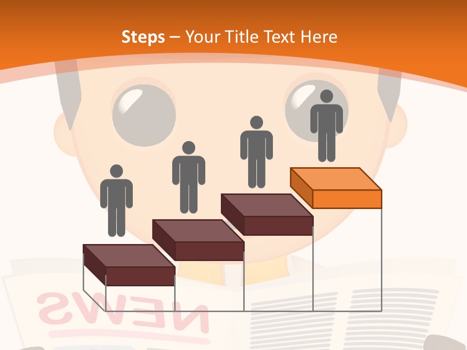 A Man In A Hard Hat Reading A Newspaper PowerPoint Template