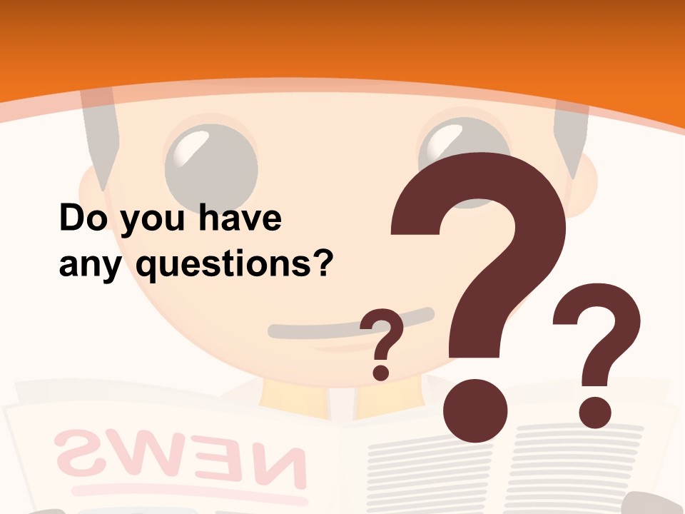 A Man In A Hard Hat Reading A Newspaper PowerPoint Template