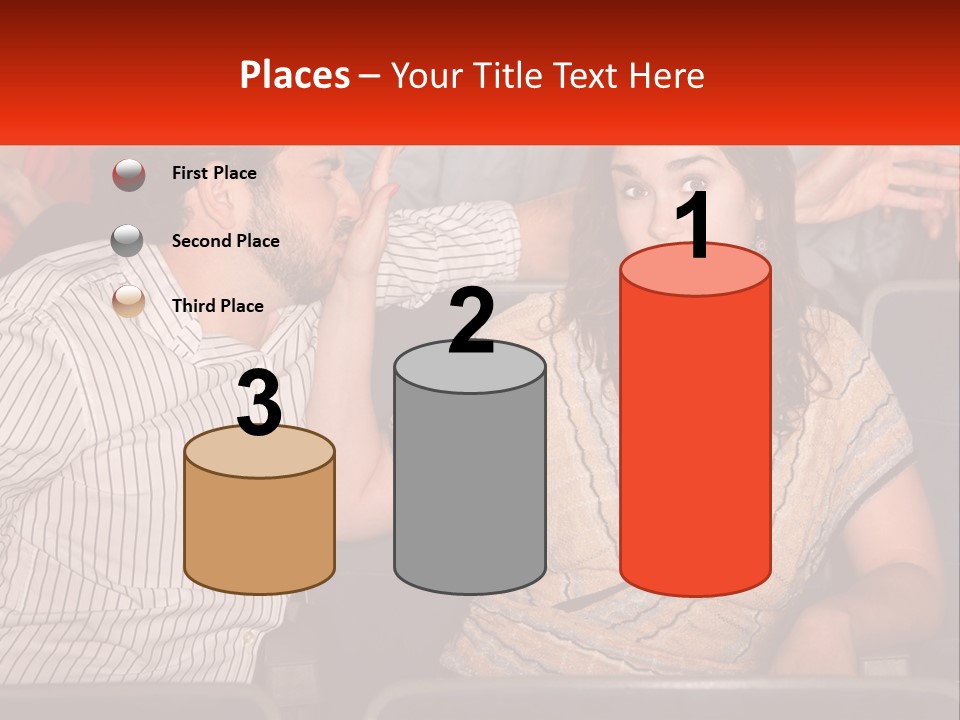 A Man And Woman Sitting Next To Each Other PowerPoint Template