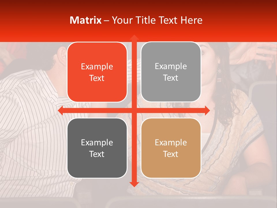 A Man And Woman Sitting Next To Each Other PowerPoint Template