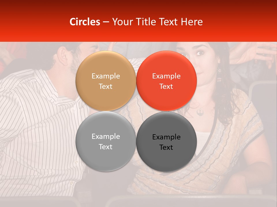 A Man And Woman Sitting Next To Each Other PowerPoint Template