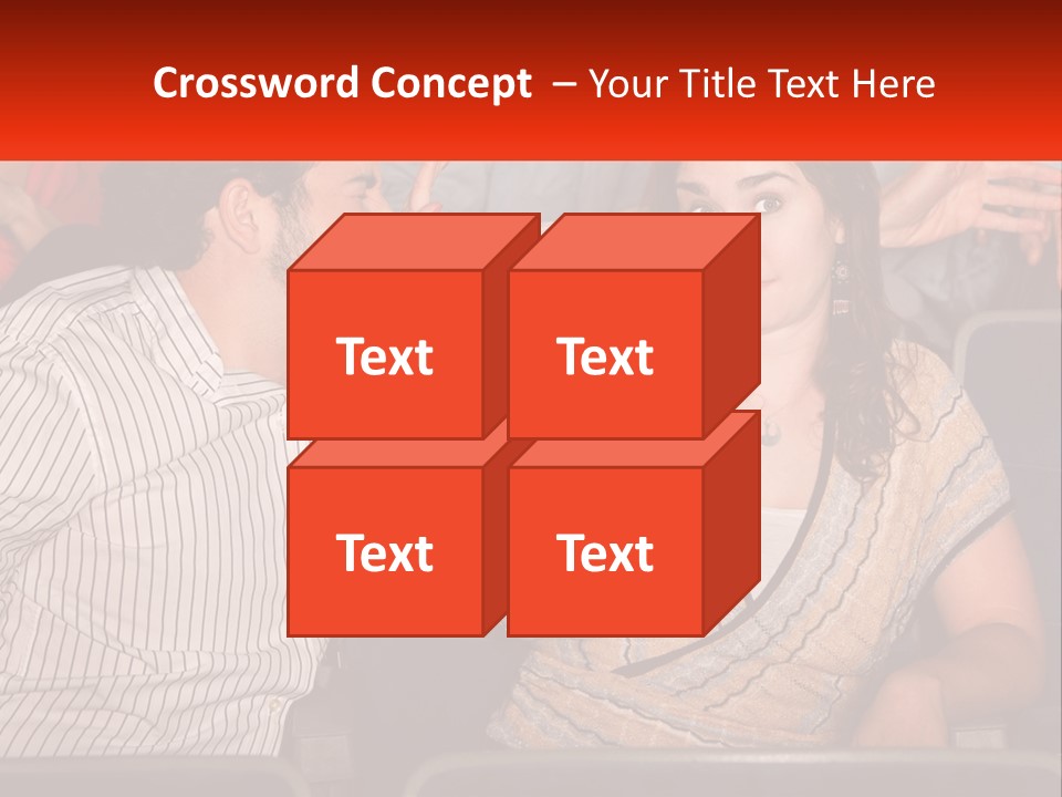 A Man And Woman Sitting Next To Each Other PowerPoint Template