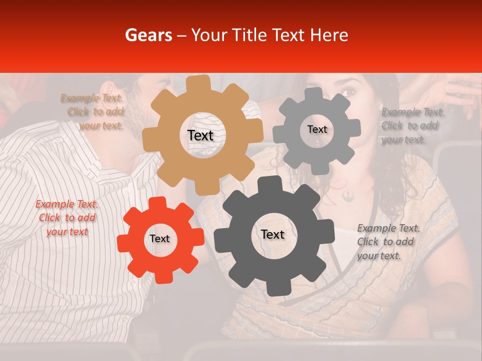 A Man And Woman Sitting Next To Each Other PowerPoint Template