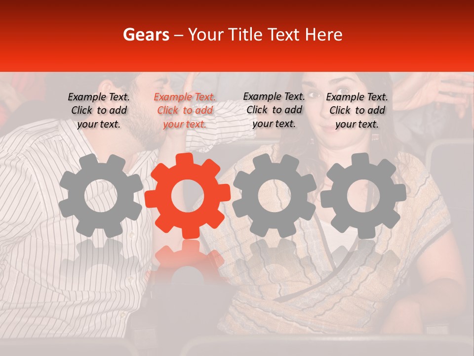 A Man And Woman Sitting Next To Each Other PowerPoint Template