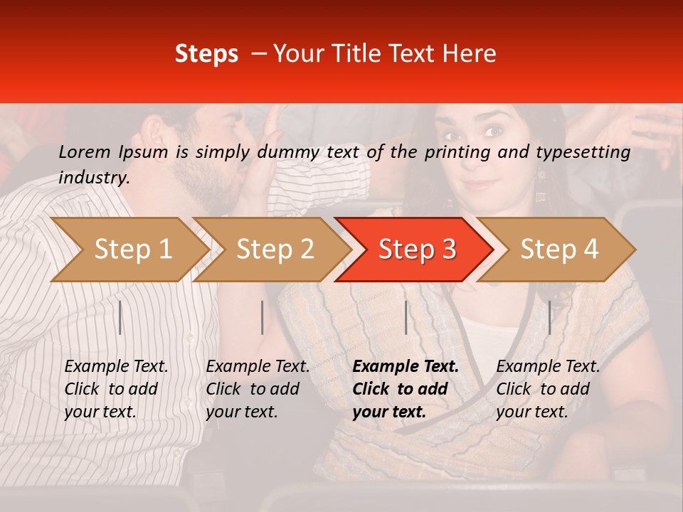 A Man And Woman Sitting Next To Each Other PowerPoint Template