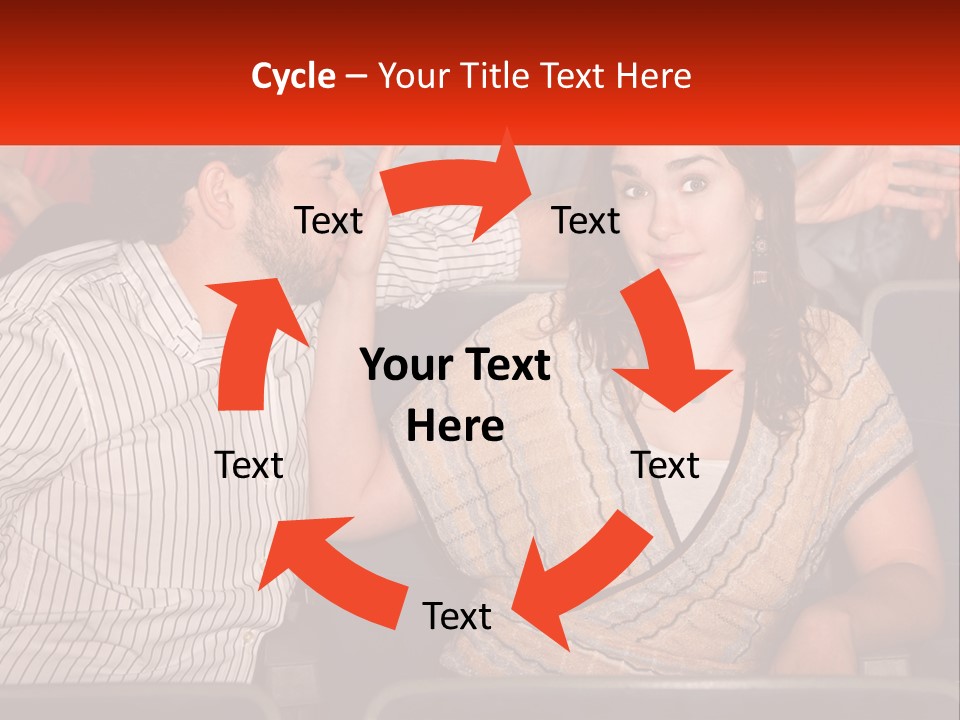 A Man And Woman Sitting Next To Each Other PowerPoint Template