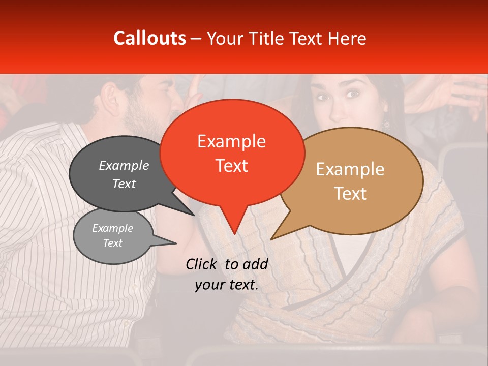 A Man And Woman Sitting Next To Each Other PowerPoint Template