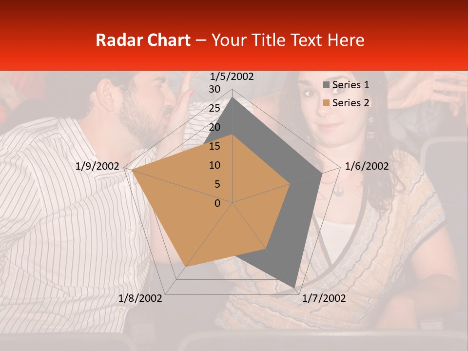 A Man And Woman Sitting Next To Each Other PowerPoint Template