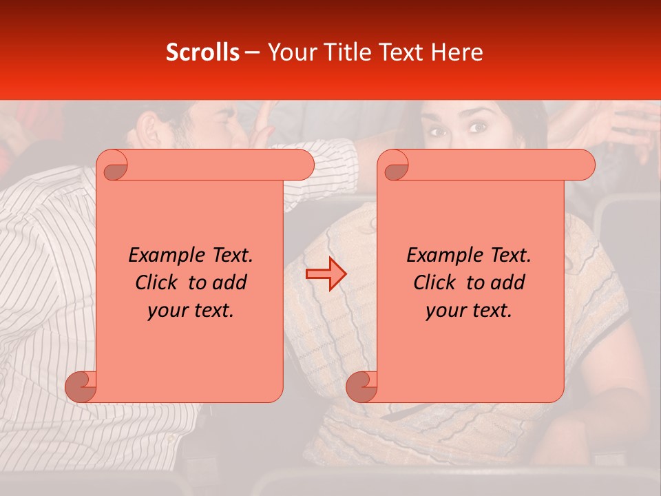 A Man And Woman Sitting Next To Each Other PowerPoint Template