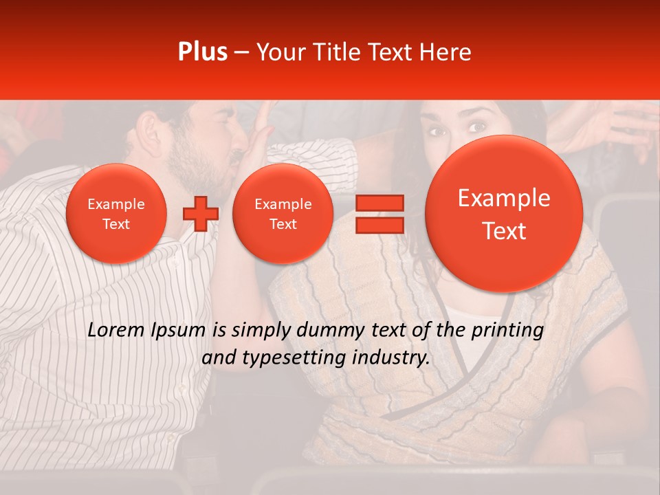 A Man And Woman Sitting Next To Each Other PowerPoint Template