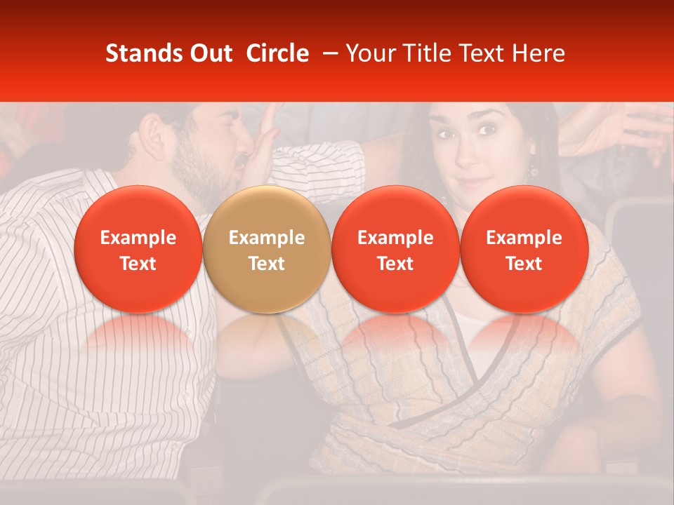 A Man And Woman Sitting Next To Each Other PowerPoint Template