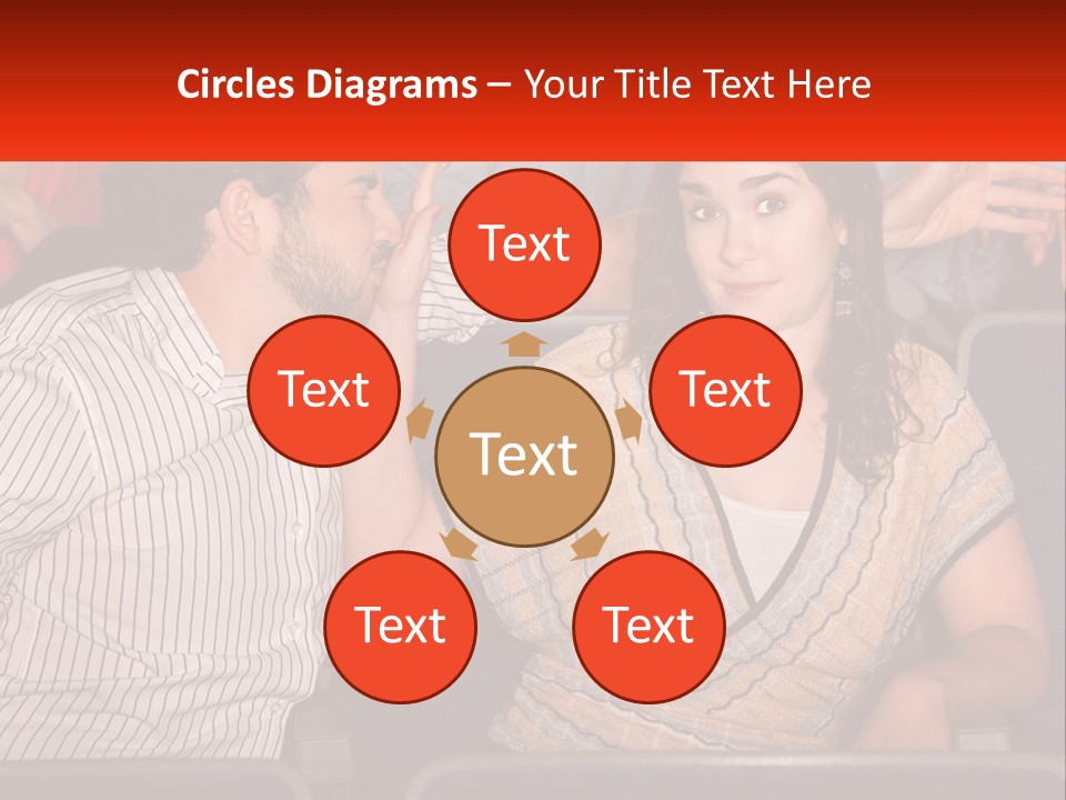 A Man And Woman Sitting Next To Each Other PowerPoint Template