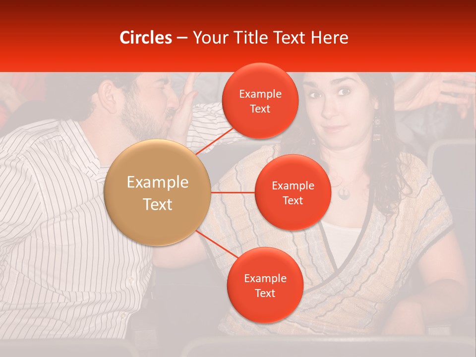 A Man And Woman Sitting Next To Each Other PowerPoint Template