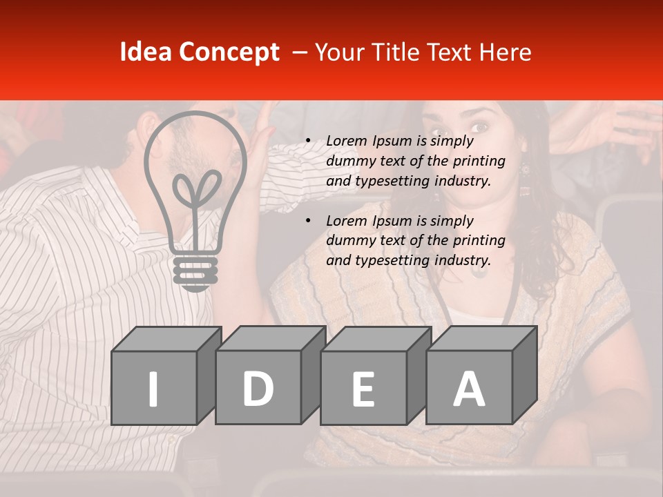 A Man And Woman Sitting Next To Each Other PowerPoint Template