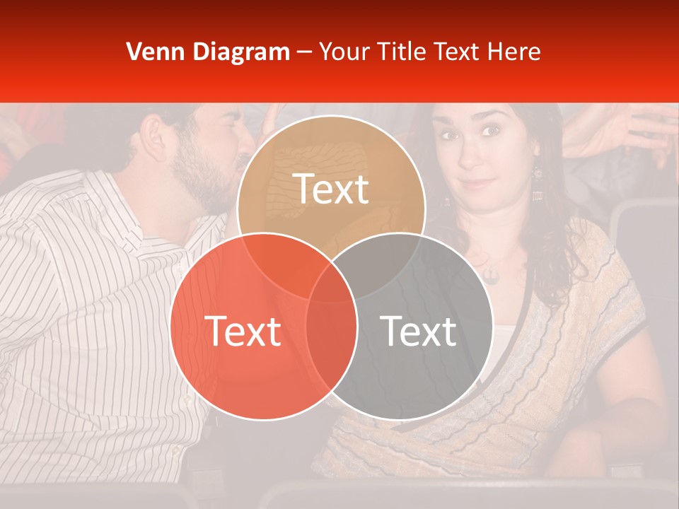 A Man And Woman Sitting Next To Each Other PowerPoint Template