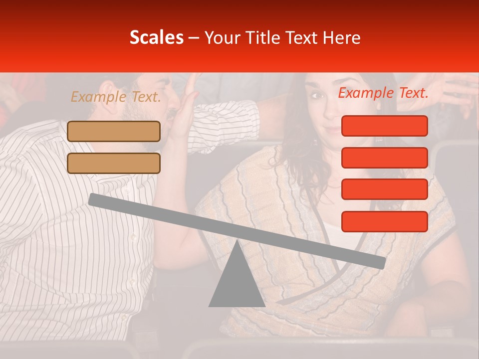 A Man And Woman Sitting Next To Each Other PowerPoint Template