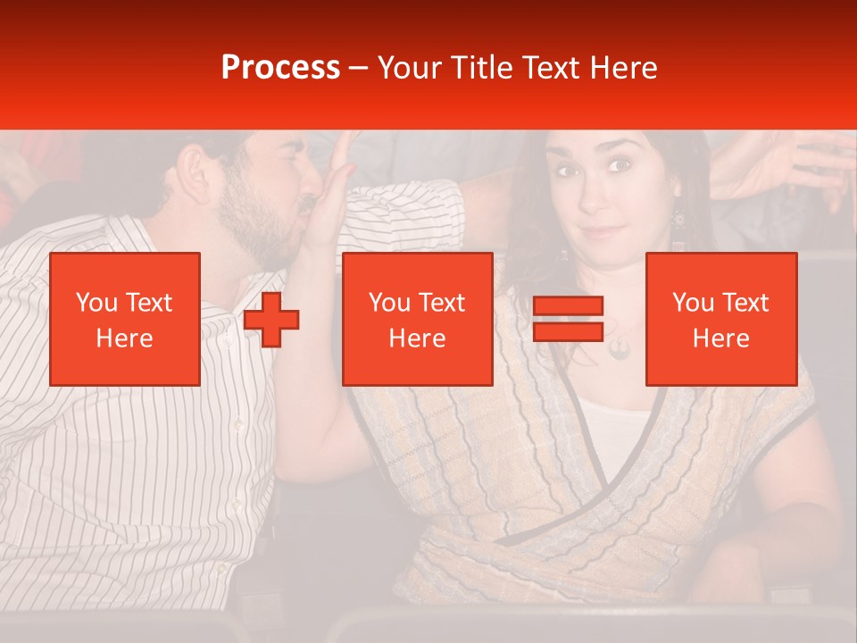 A Man And Woman Sitting Next To Each Other PowerPoint Template