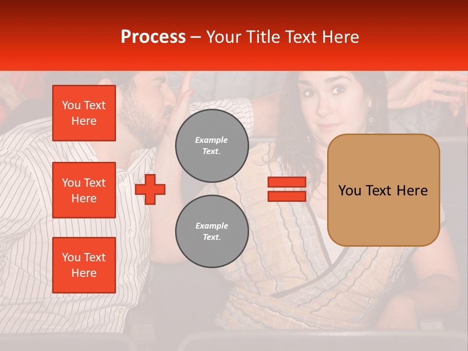 A Man And Woman Sitting Next To Each Other PowerPoint Template